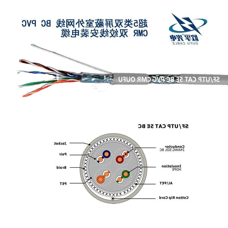 西宁市SF / UTP CAT 5E BC PVC CMR双绞线安装电缆